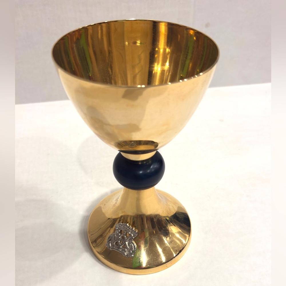 Sudbury Brass Chalice with Blue Accent cup